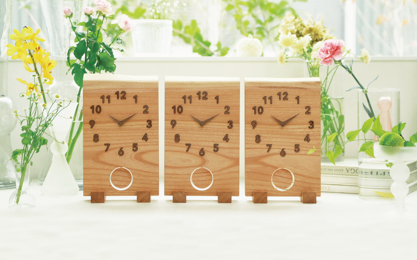 結婚式の両親プレゼント 三連時計ラインナップ