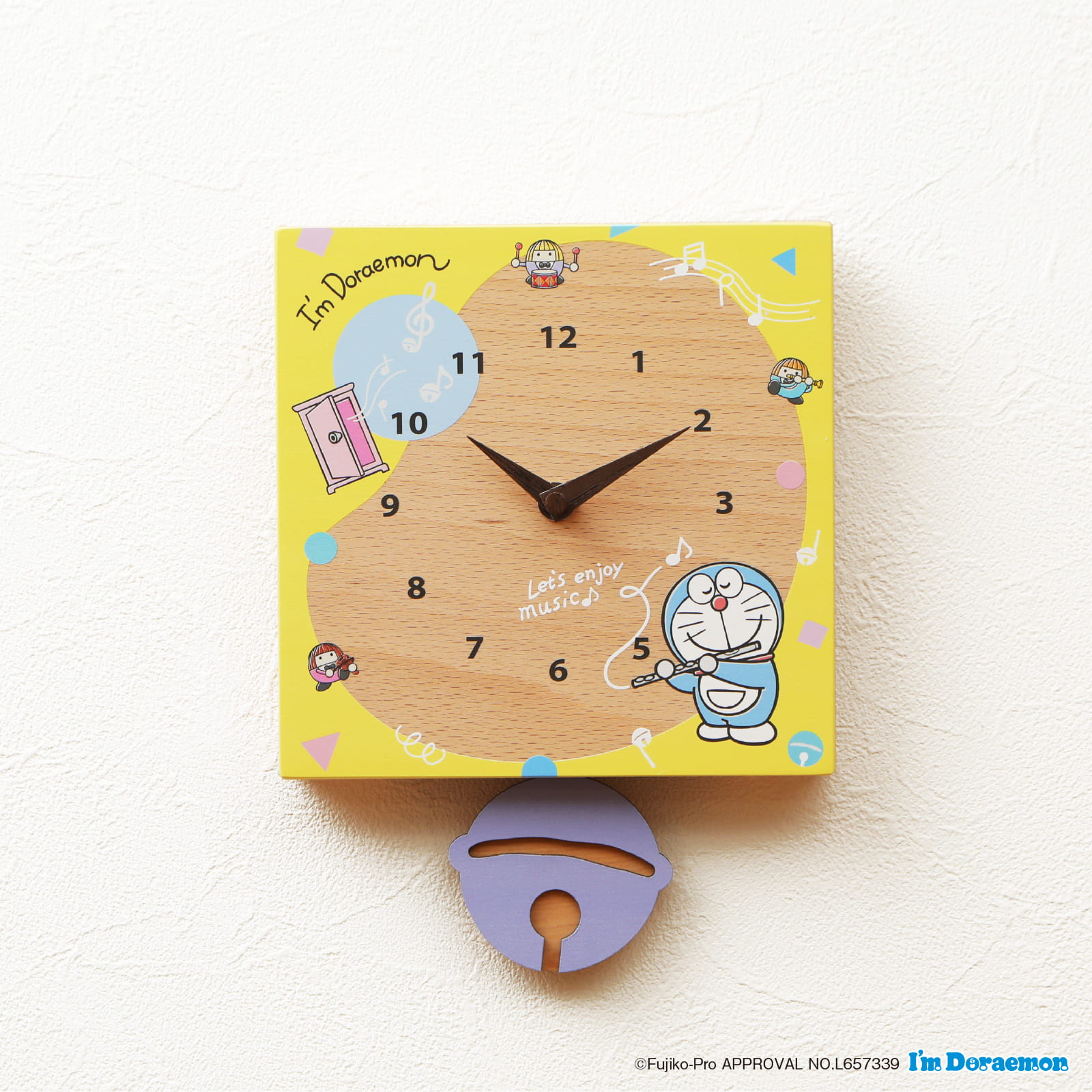 キャラクター時計 I'm Doraemon 音楽さんぽ