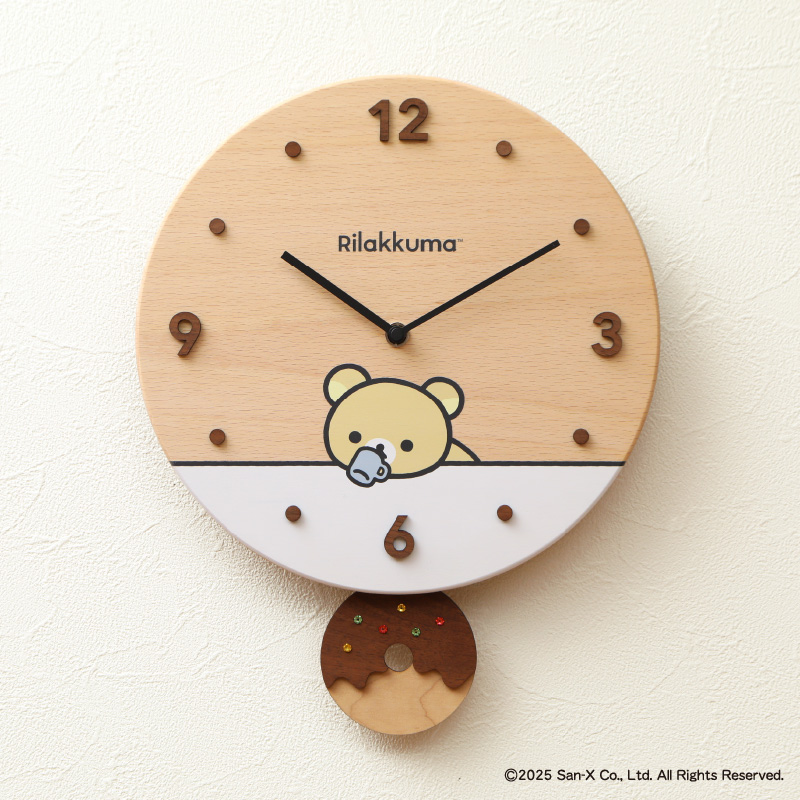 キャラクター時計 リラックマ ドーナツ