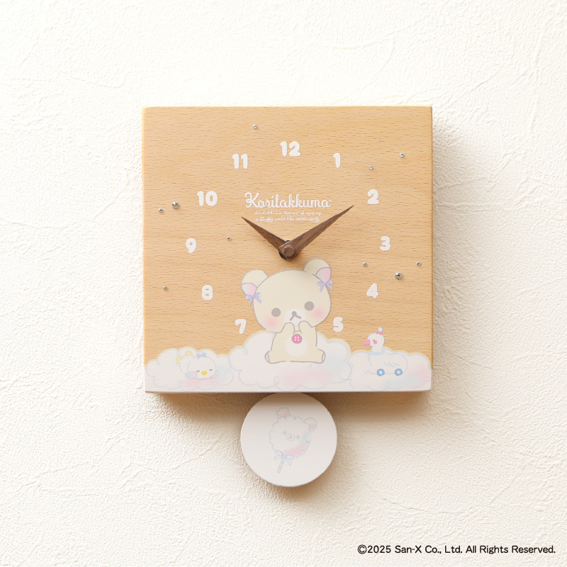 キャラクター時計 リラックマ わたあめ